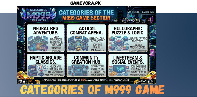M999 Game Categories In Pakistan 2026