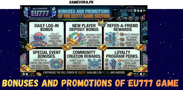 EU777 Game Bonuses And Promotions in Pakistan 2026