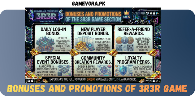 3R3R Game Bonus And Promotions in Pakistan 2026