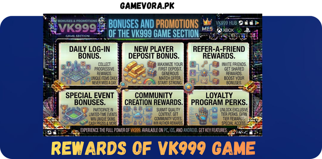 VK999 Game Rewards In Pakistan 2026