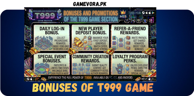 T999 Game Bonuses in Pakistan 2026