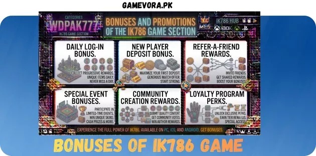 IK786 Game Bonuses in Pakistan 2026